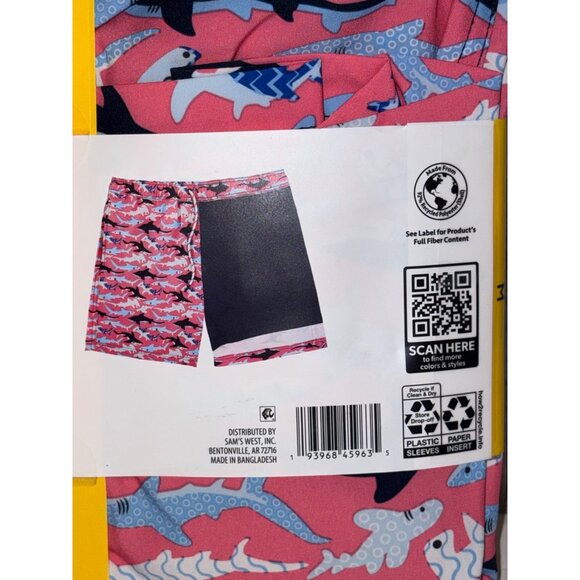 Members Mark Men's Resort Swim Trunks Coral Shark UPF 50+ Quick Dry 7" Inseam M - Picture 6 of 6